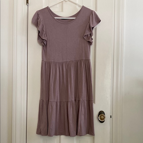 Ruffle Sleeve Dress Bundle (Blue and Taupe) - Picture 3 of 3